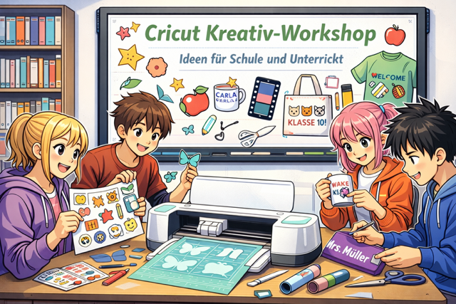 Illustratives Bild zum Workshop Circut Kreativ-Workshop - Ideen für Schule und Unterricht
